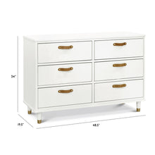 B14316RW,Tanner 6-Drawer Dresser in Warm White