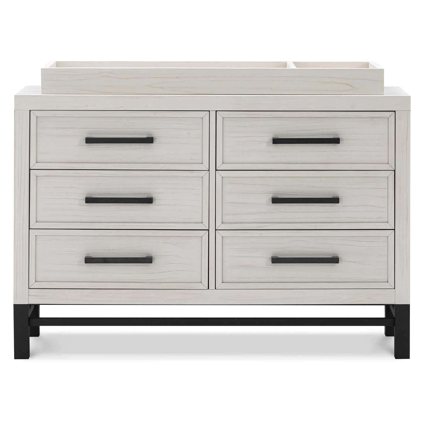 B25816WDF,Newbern 6-Drawer Assembled Dresser in White Driftwood