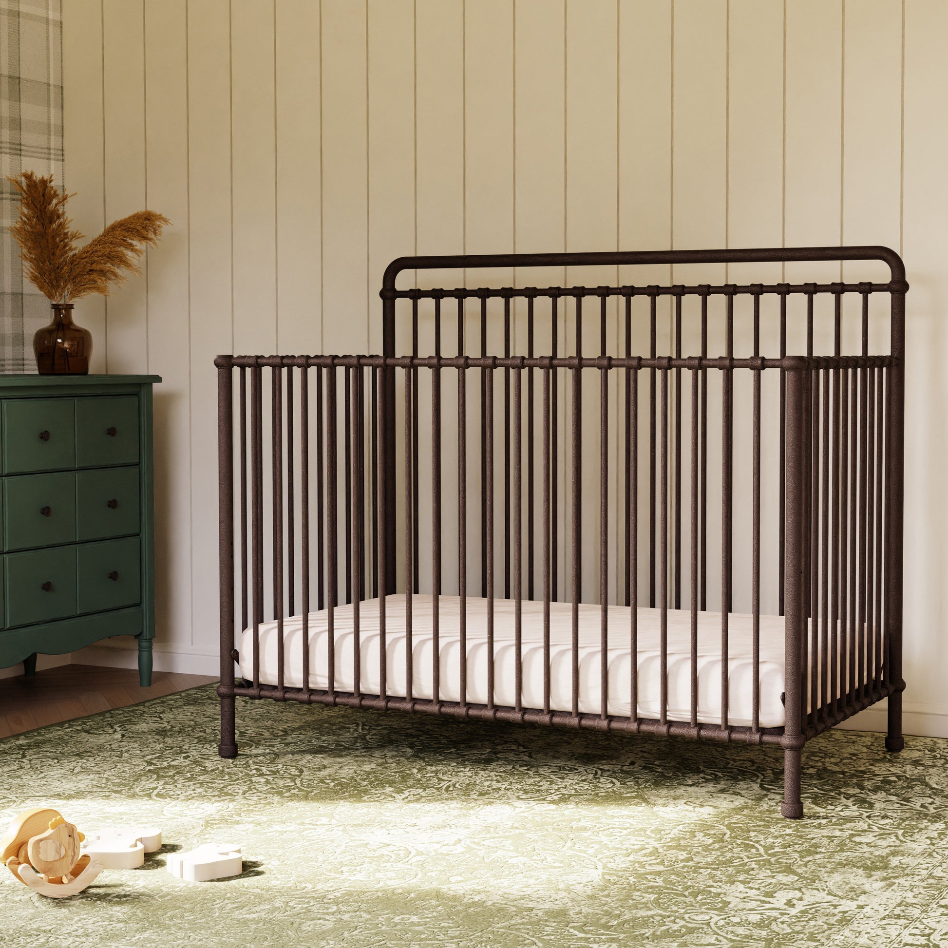 B15301UR,Winston 4-in-1 Convertible Crib in Vintage Iron