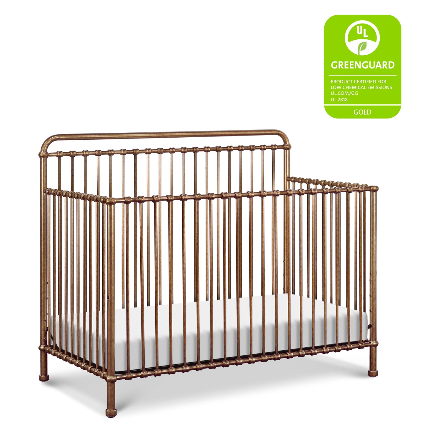 M15301VG,Winston 4-in-1 Convertible Crib in Vintage Gold