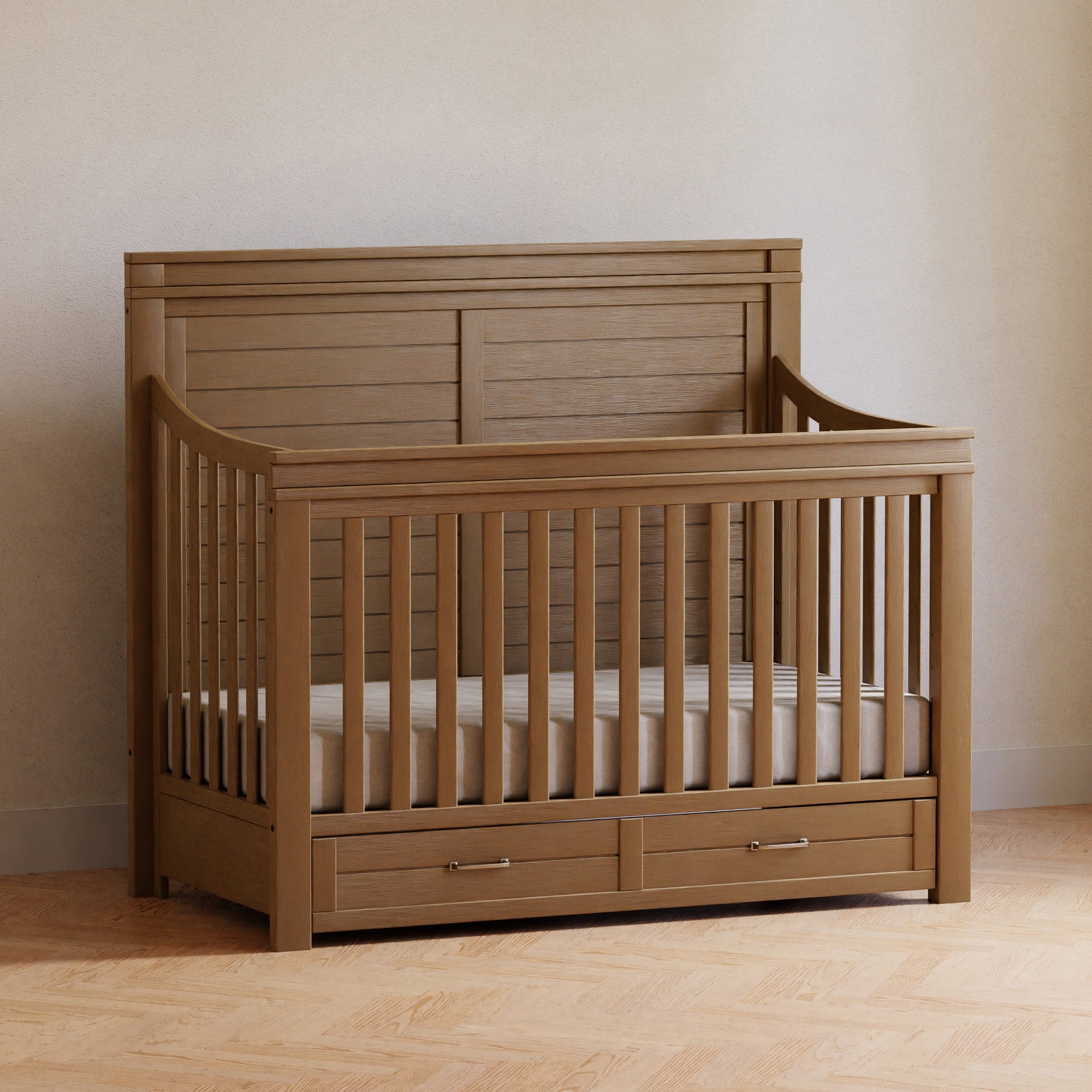 M21101SW,Wesley Farmhouse 4-in-1 Convertible Crib in Stablewood