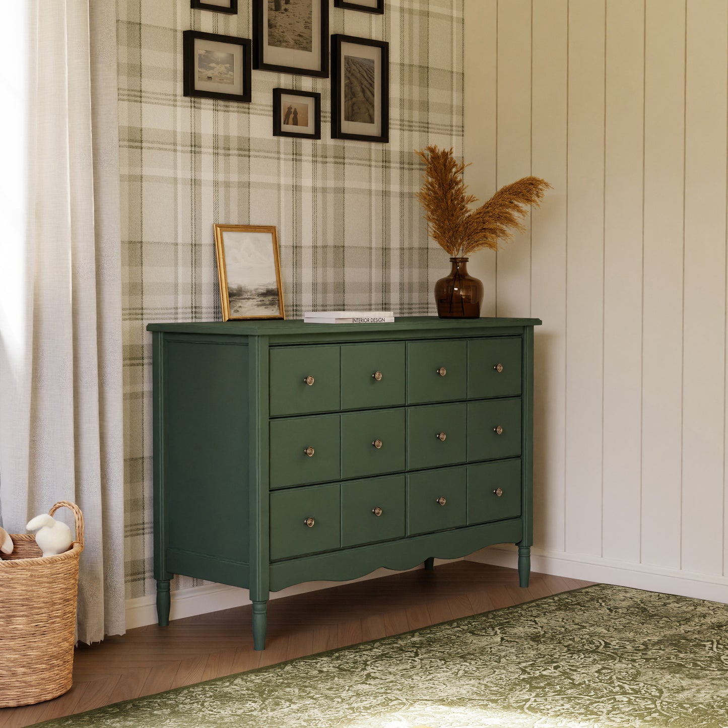 M7116FRGR,Liberty 6-Drawer Assembled Dresser in Forest Green