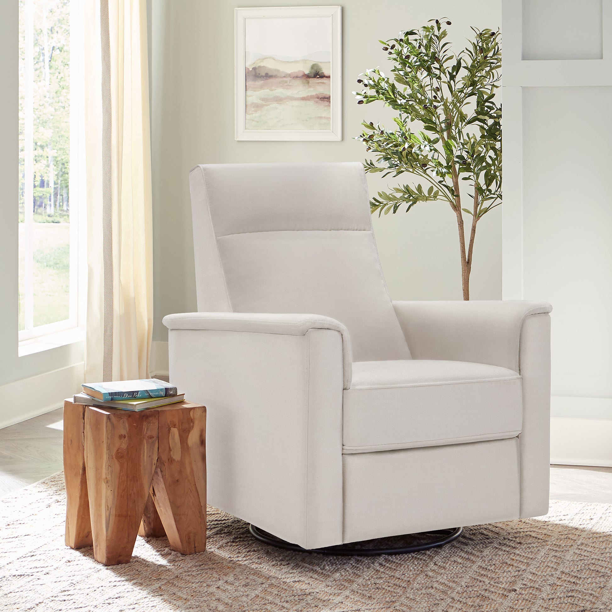 M17187PCMEW,Willa Recliner in Performance Cream Eco-Weave