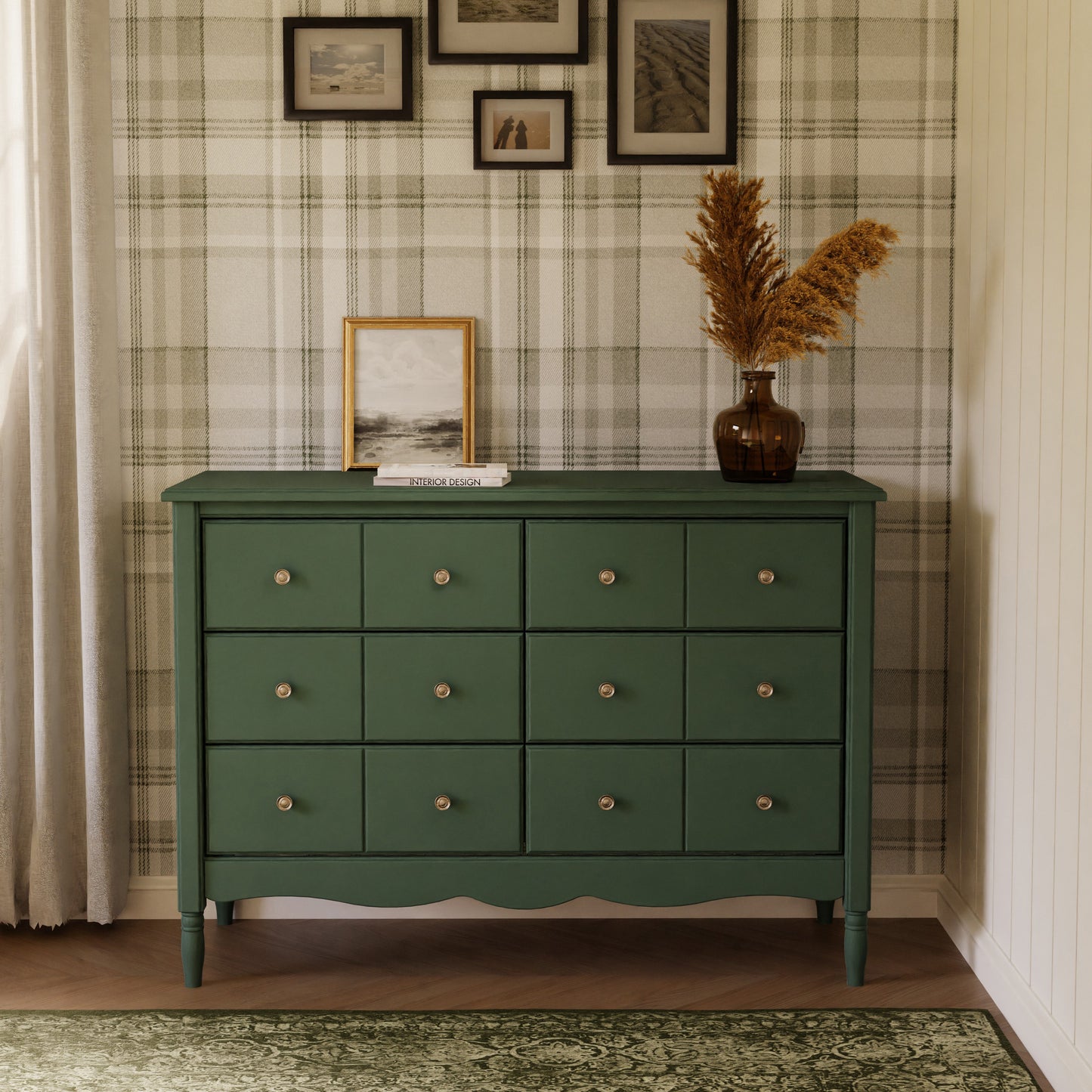 M7116FRGR,Liberty 6-Drawer Assembled Dresser in Forest Green