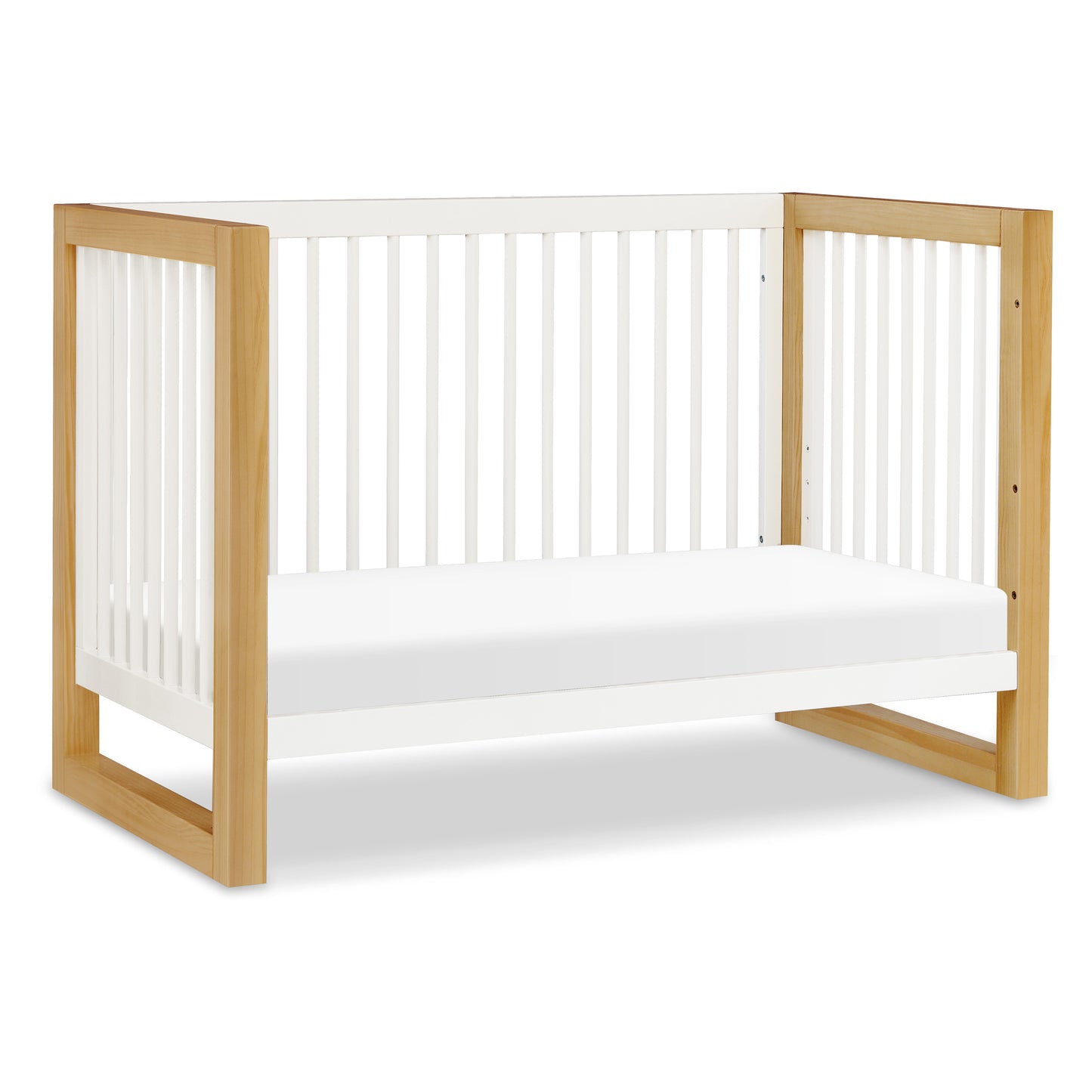 M23301RWHY,Nantucket 3-in-1 Convertible Crib w/Toddler Bed Conversion Kit in Warm White/Honey