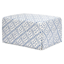 M21785BLT,Sarah Flint x Namesake Crawford Gliding Ottoman in Blue Lattice Performance Eco-Weave