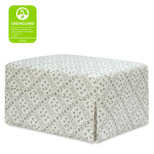 M21785GLT,Sarah Flint x Namesake Crawford Gliding Ottoman in Green Lattice Performance Eco-Weave