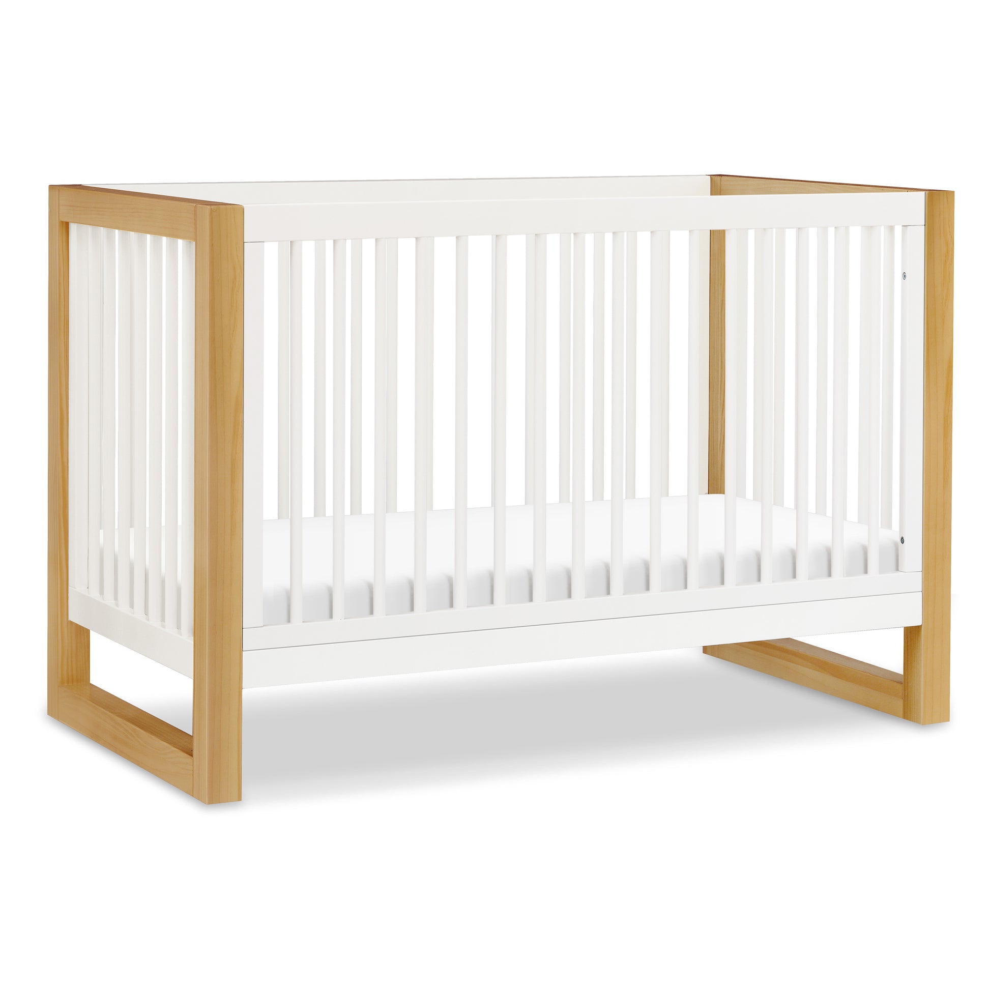 M23301RWHY,Nantucket 3-in-1 Convertible Crib w/Toddler Bed Conversion Kit in Warm White/Honey