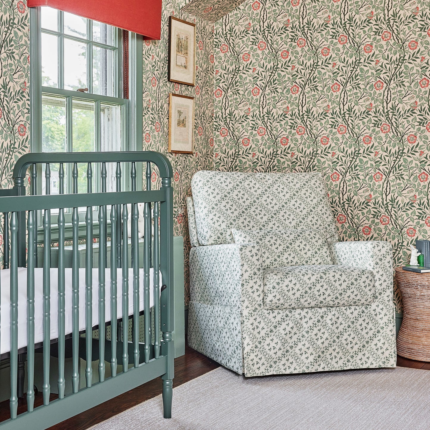 M21787GLT,Sarah Flint x Namesake Crawford Swivel Glider in Green Lattice Performance Eco-Weave