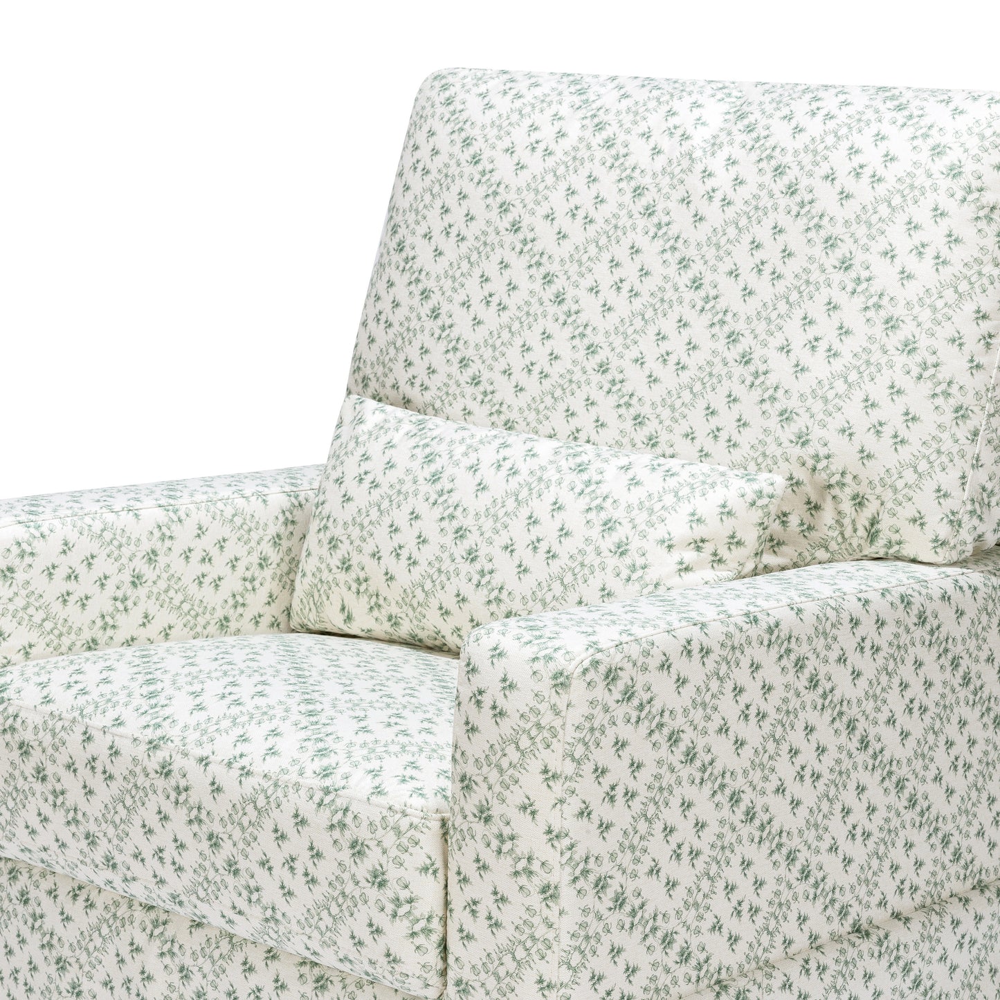 M21787GLT,Sarah Flint x Namesake Crawford Swivel Glider in Green Lattice Performance Eco-Weave