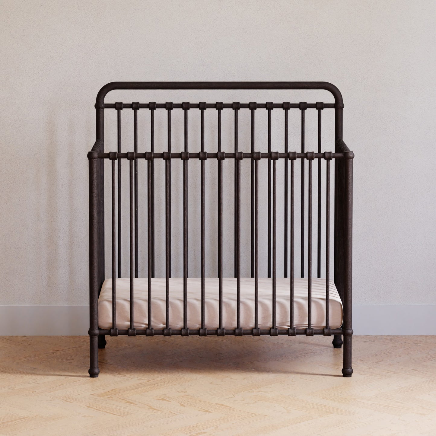 M15398UR,Winston 4-in-1 Convertible Mini Crib in Vintage Iron