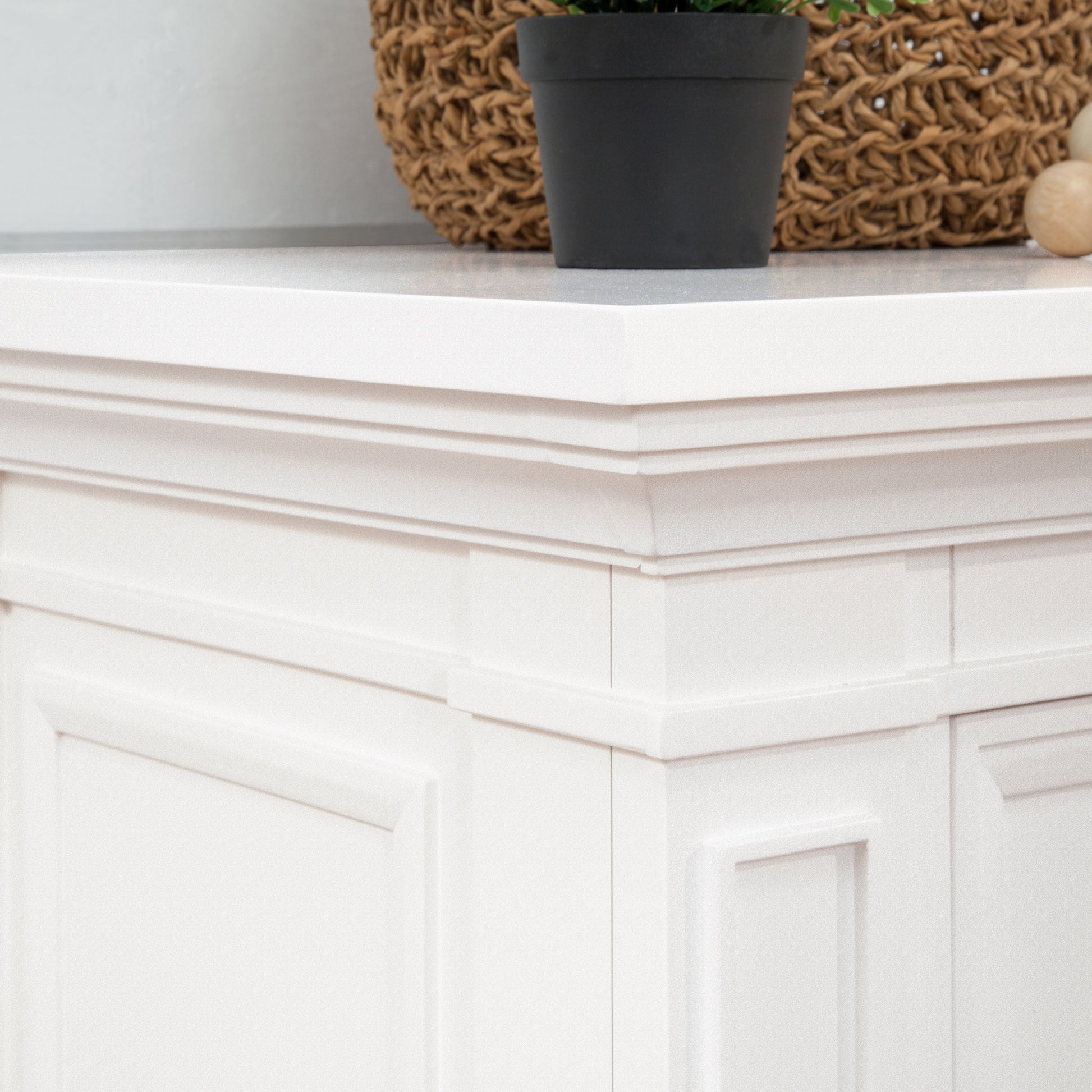 M7616RW,Classic Double-Wide Dresser in Warm White