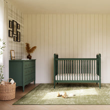 M7101FRGR,Liberty 3-in-1 Convertible Spindle Crib w/Toddler Bed Conversion Kit in Forest Green