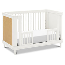 M23701RWHC,Marin with Cane 3-in-1 Convertible Crib in Warm White and Honey Cane