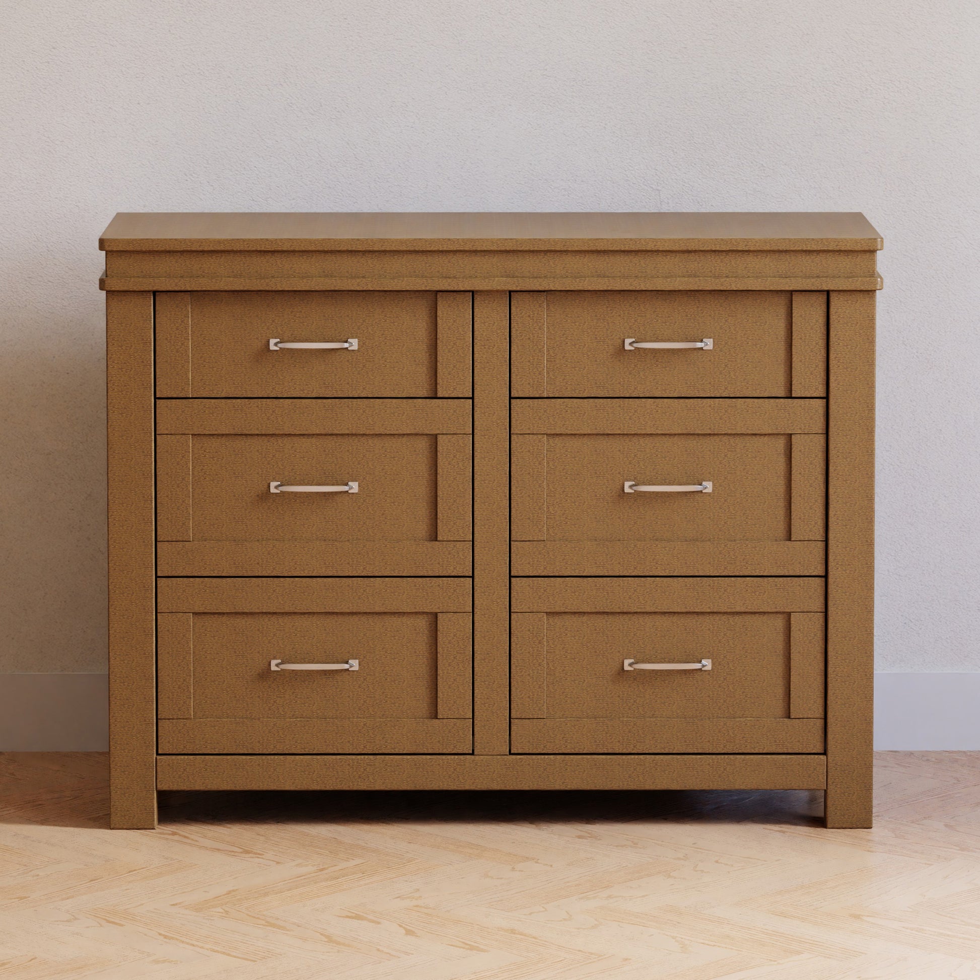 M21126SW,Wesley Farmhouse 6-Drawer Dresser in Stablewood