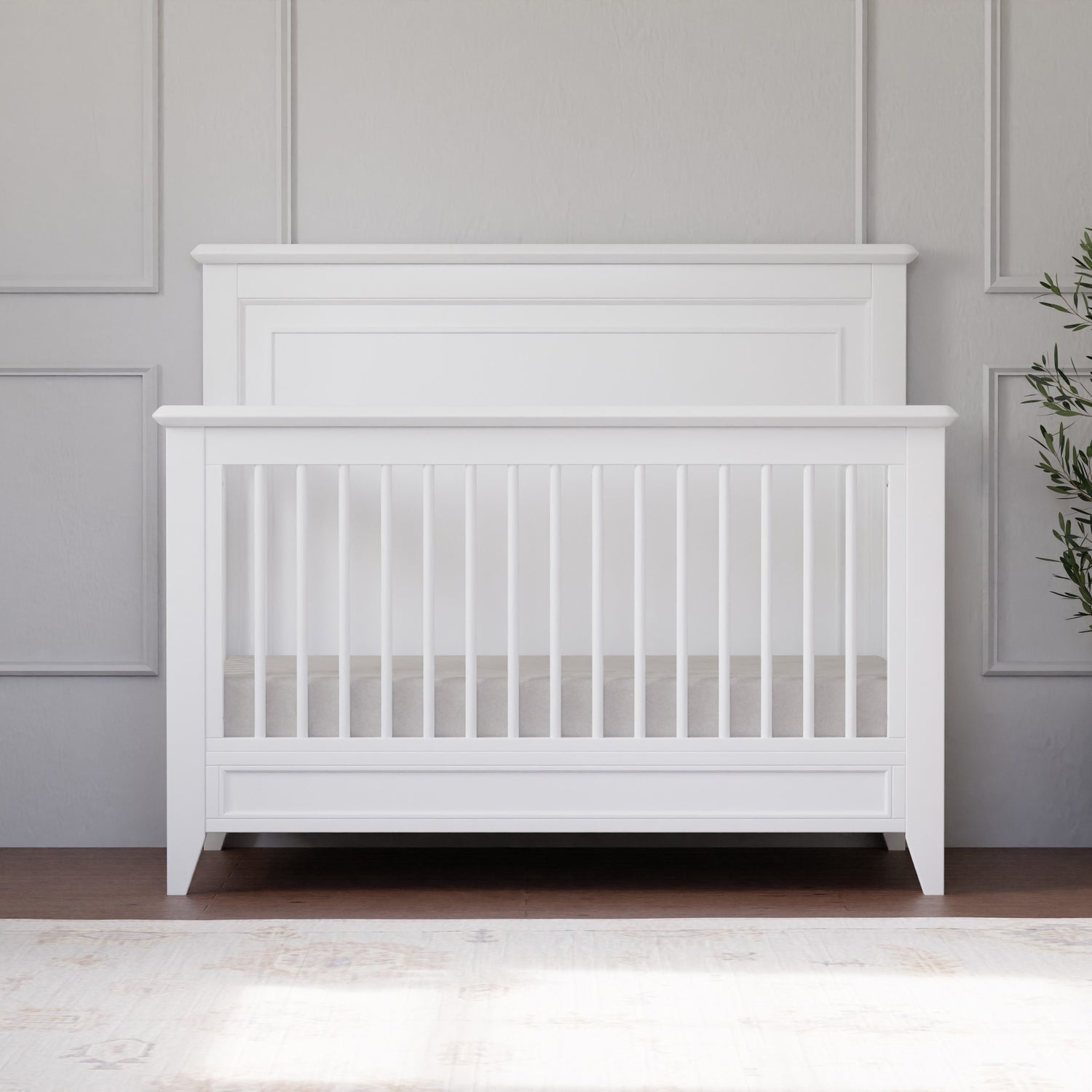 B14401RW,Beckett 4-in-1 Convertible Crib in Warm White