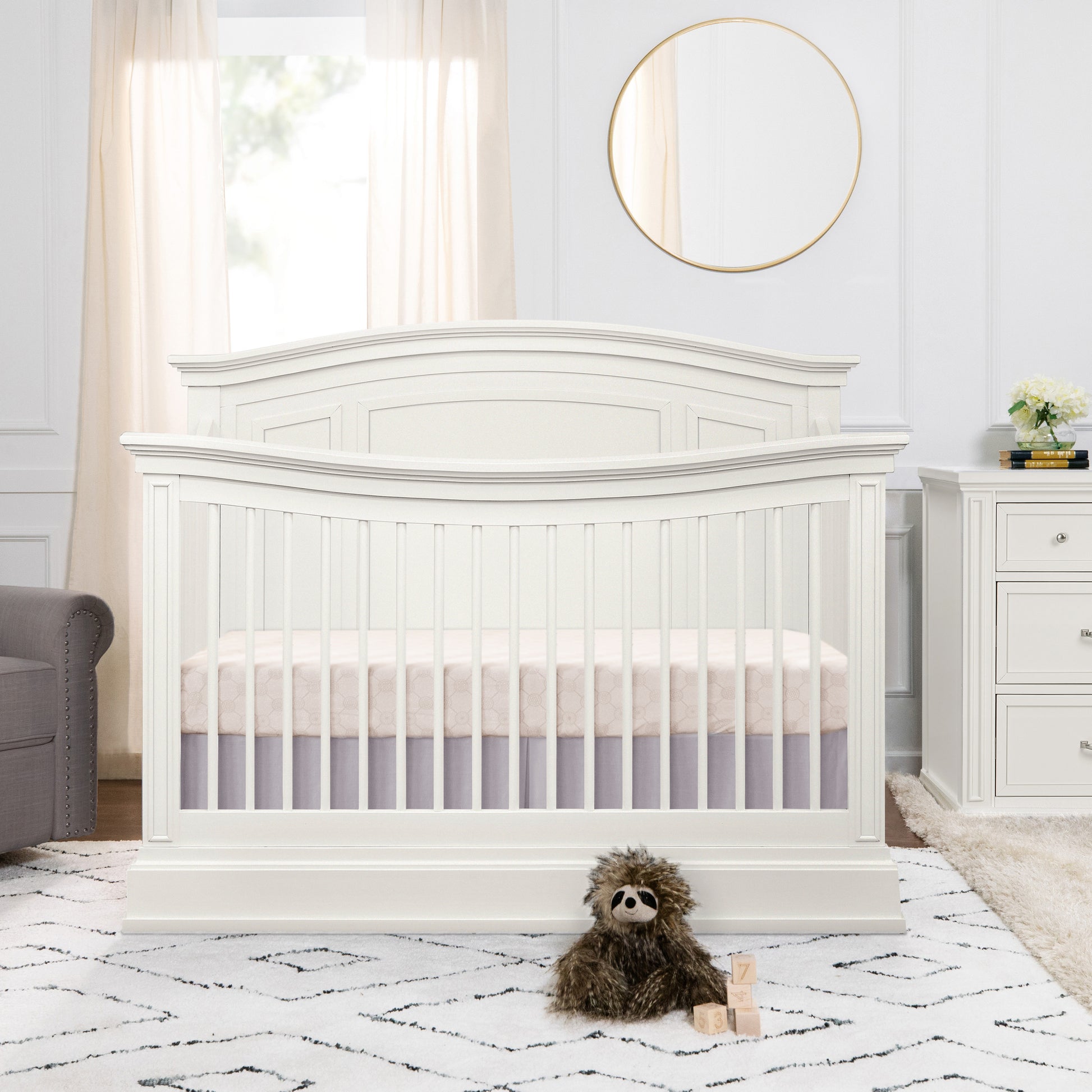 M18301RW,Durham 4-in-1 Convertible Crib in Warm White