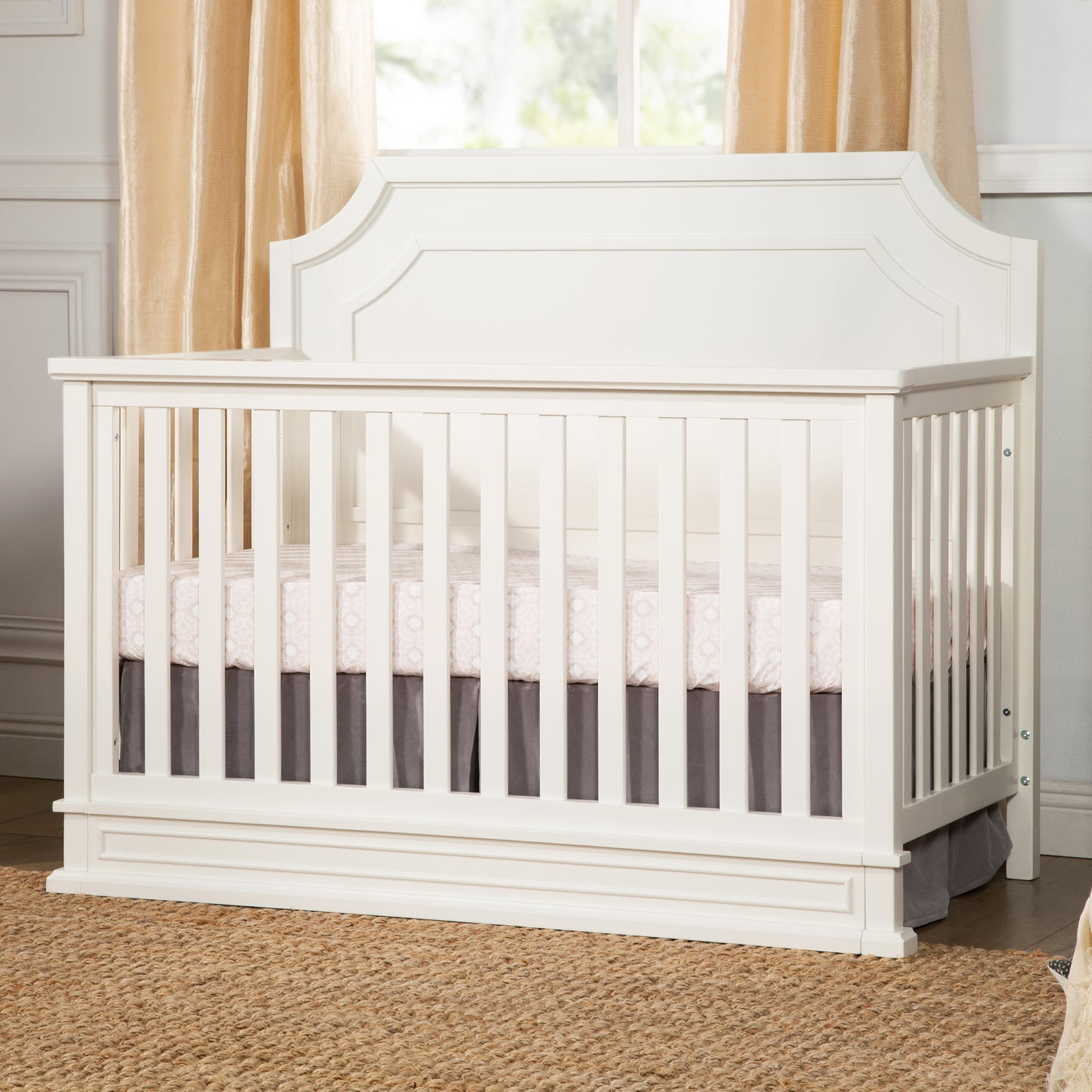 M10701RW,Emma Regency 4-in-1 Convertible Crib in Warm White