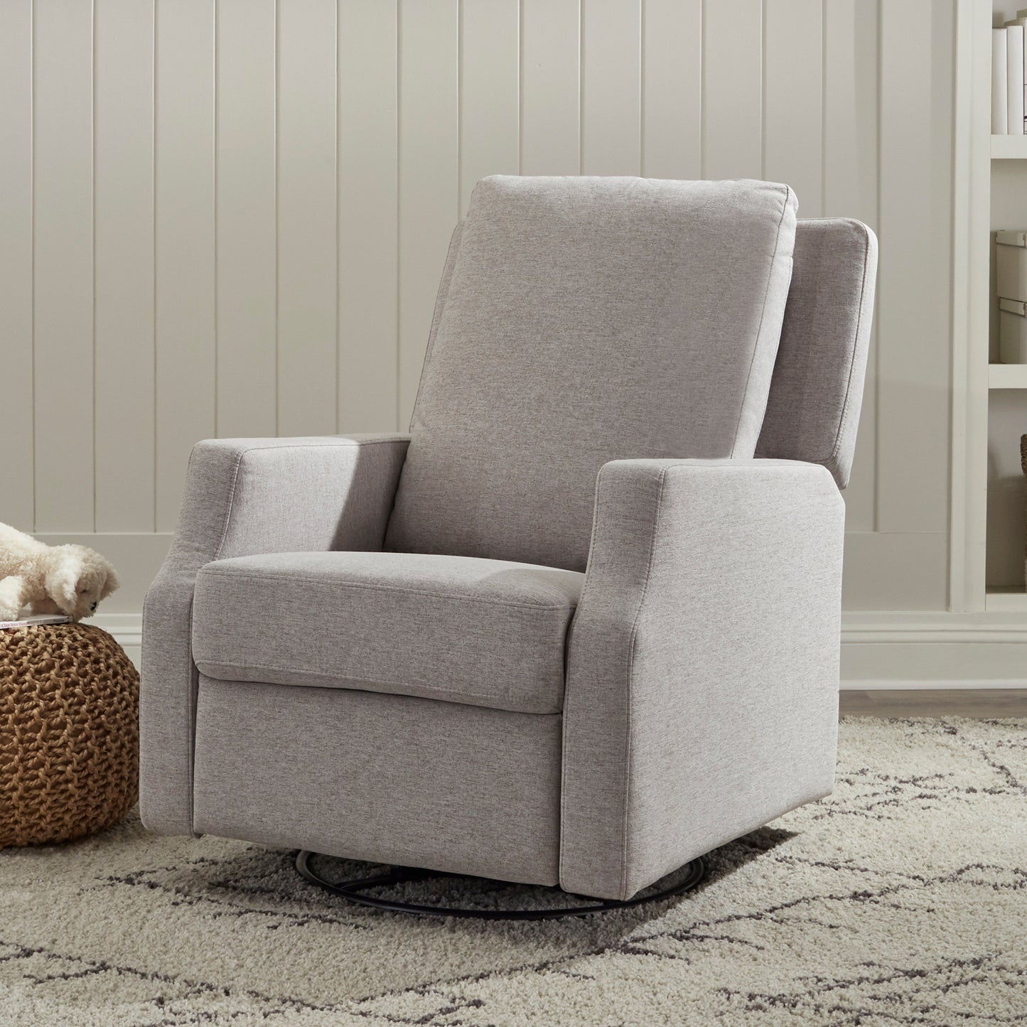 M22287PGEW,Crewe Recliner and Swivel Glider in Performance Grey Eco-Weave