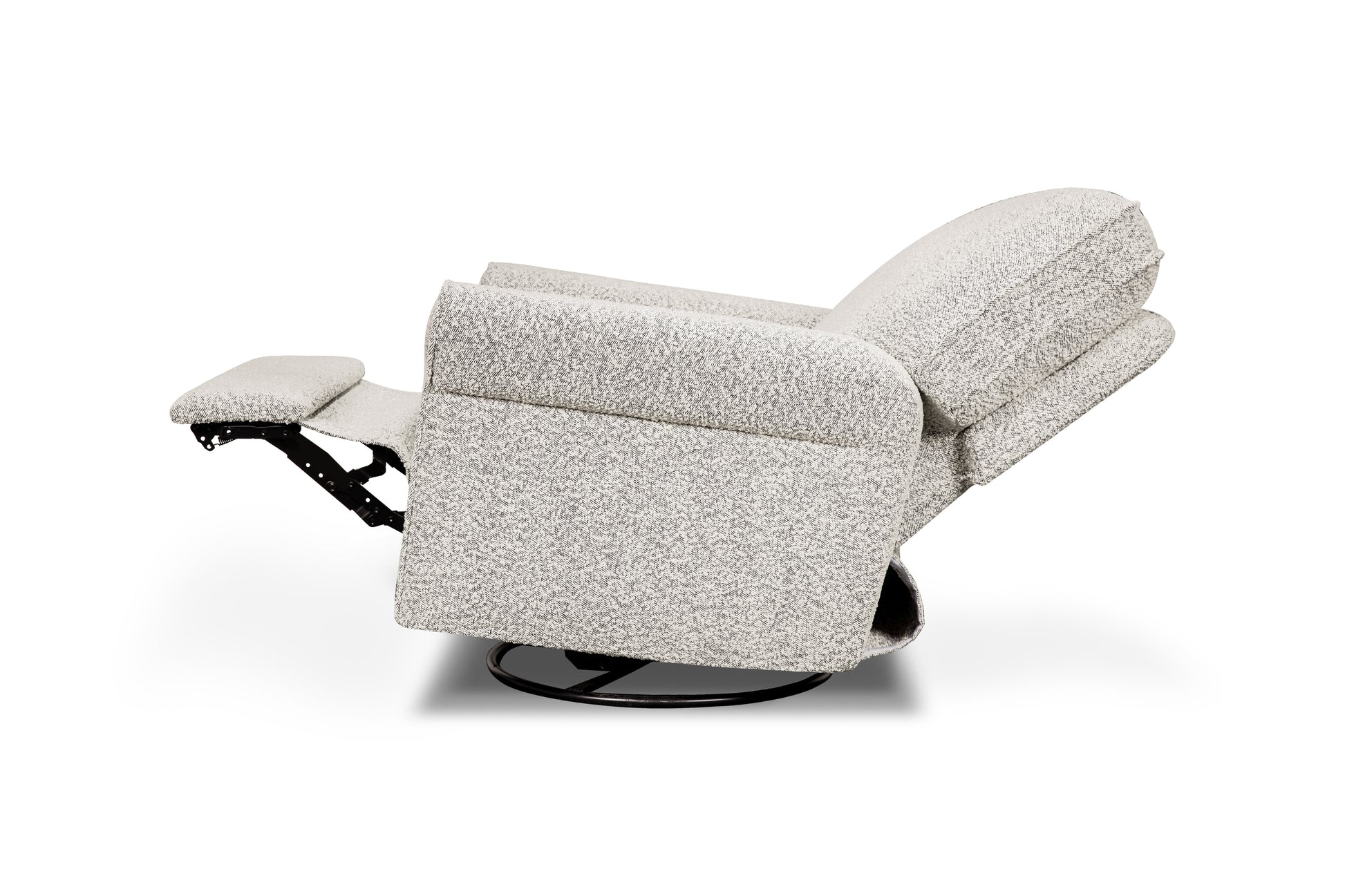 B17787BWB,Monroe Pillowback Power Recliner in Black White Boucle