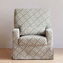 M21787GLT,Sarah Flint x Namesake Crawford Swivel Glider in Green Lattice Performance Eco-Weave