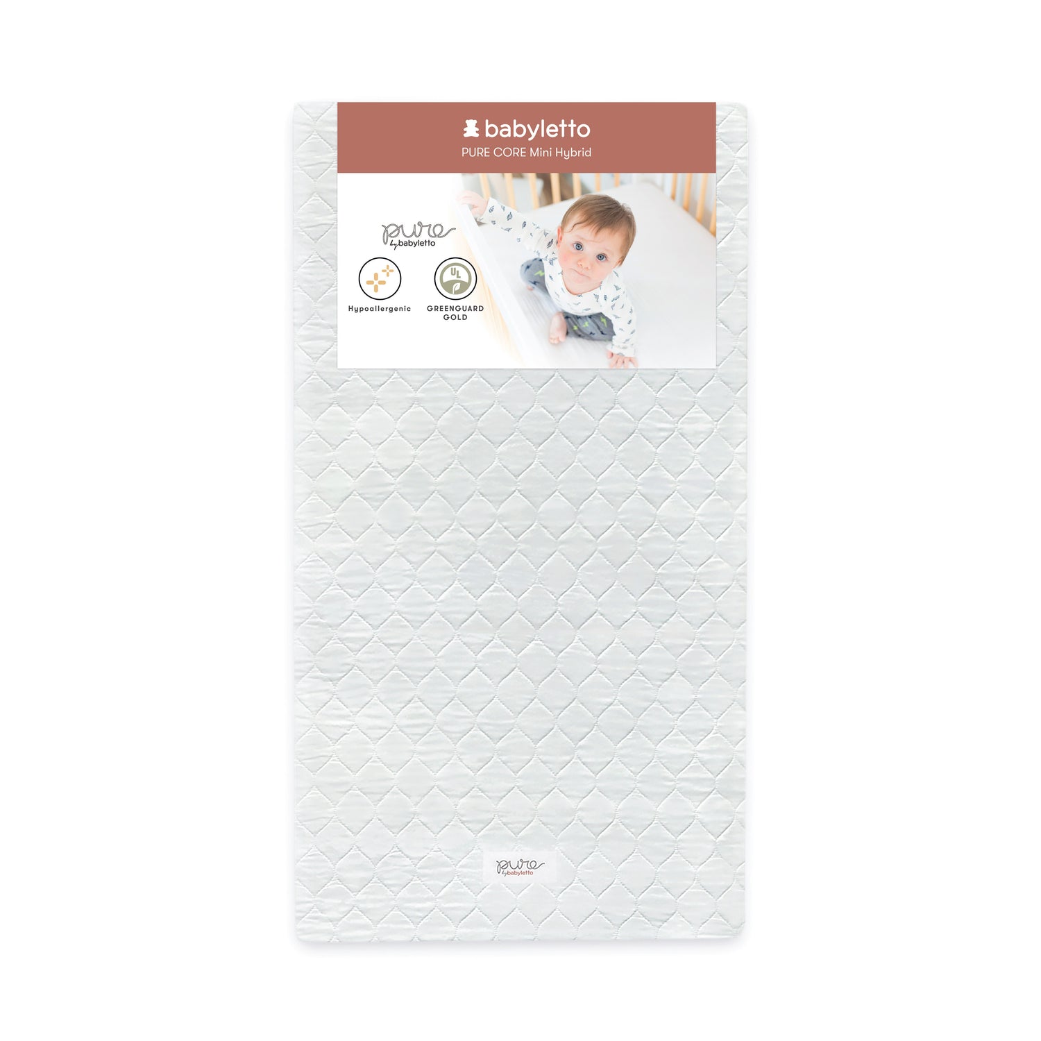 M5346C,Pure Core Non-Toxic Mini Crib Mattress with Hybrid Cover