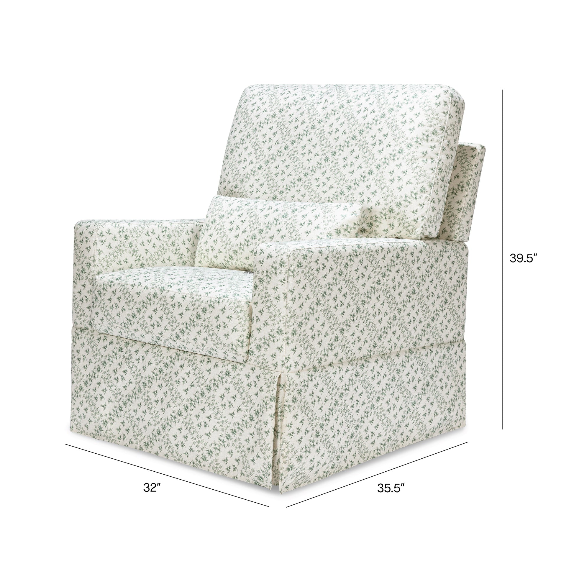 M21787GLT,Sarah Flint x Namesake Crawford Swivel Glider in Green Lattice Performance Eco-Weave