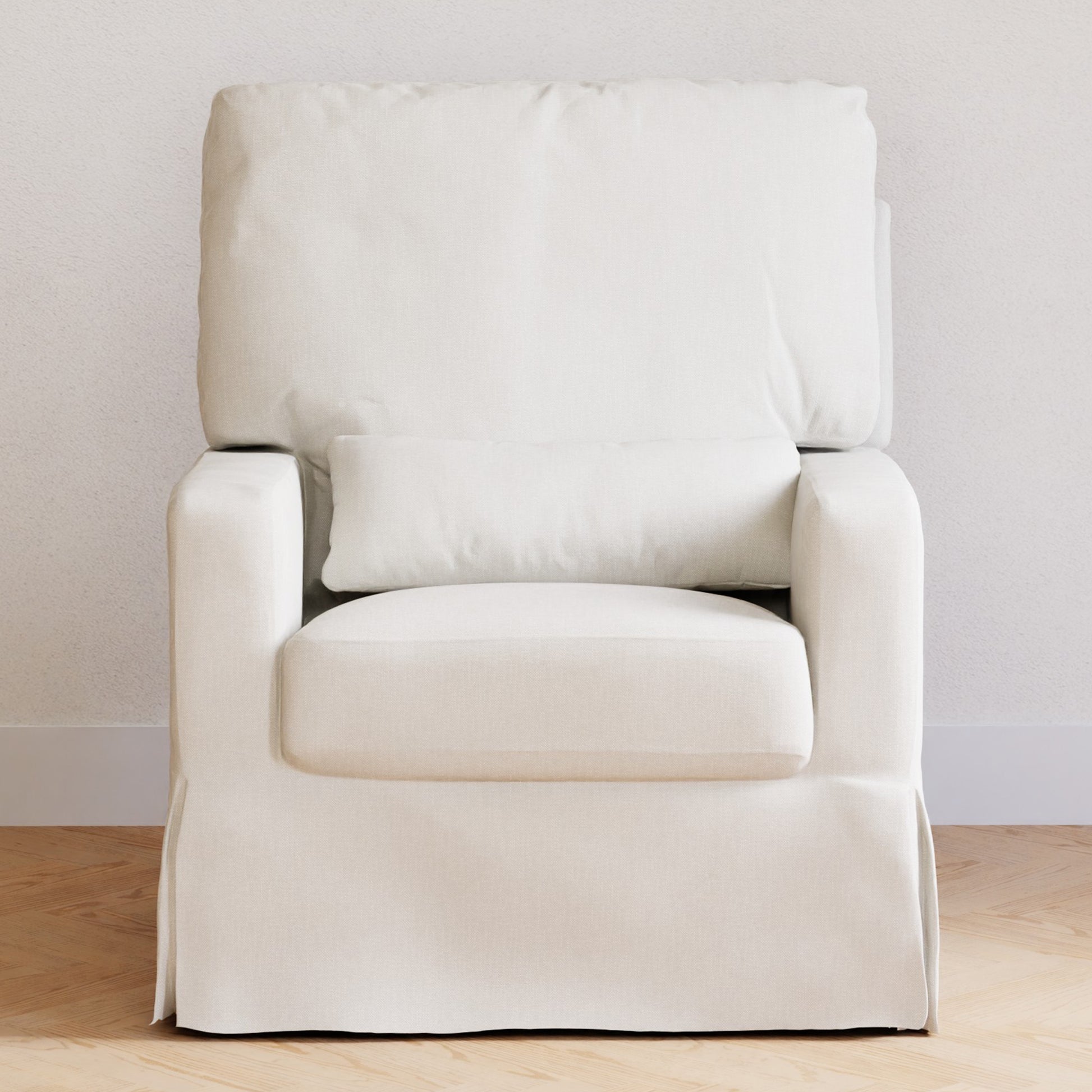 M21787PCMEW,Crawford Pillowback Comfort Swivel Glider in Performance Cream Eco-Weave