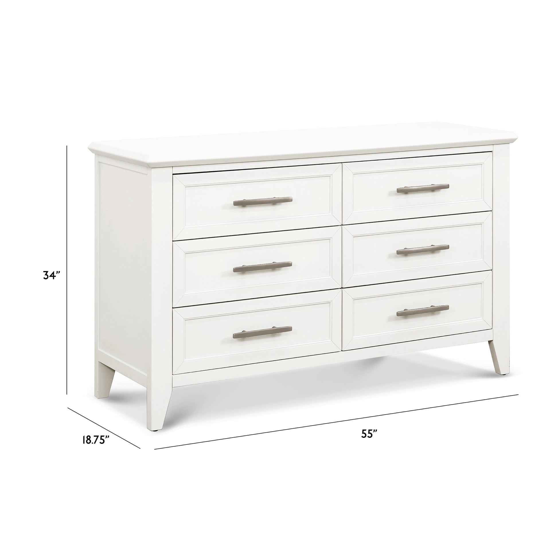 B14416RW,Beckett 6-Drawer Dresser in Warm White