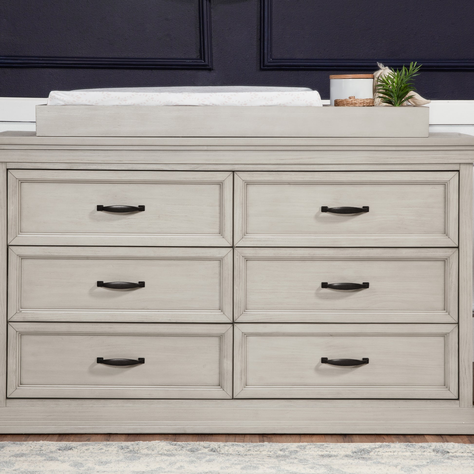 M14116LF,Langford 6-Drawer Dresser in London Fog