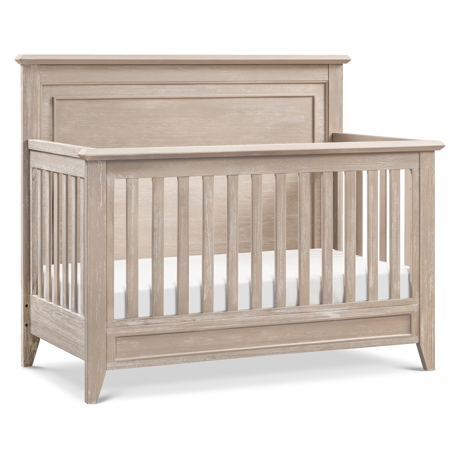 M24401SDB,Beckett Rustic 4-in-1 Convertible Flat Top Crib in Sandbar