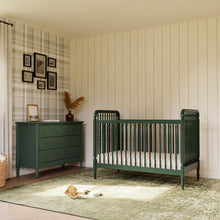 M7101FRGR,Liberty 3-in-1 Convertible Spindle Crib w/Toddler Bed Conversion Kit in Forest Green