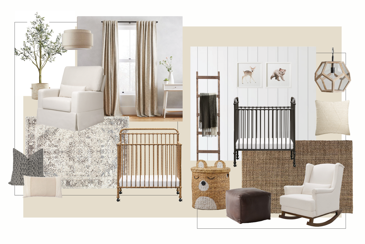 Charming Rustic Nursery Moodboards